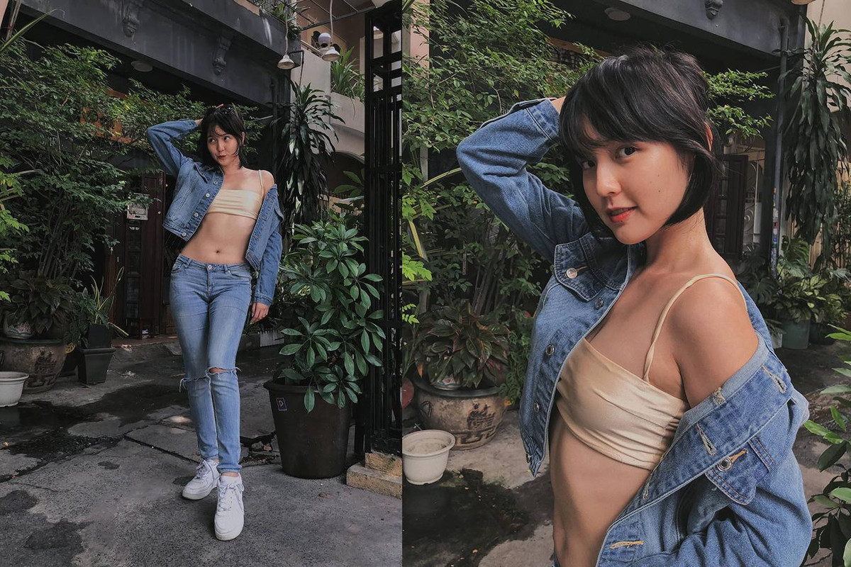 Những hình ảnh trên trang cá nhân cho thấy Hải Tú có gu ăn mặc vừa năng động vừa gợi cảm, quyến rũ.