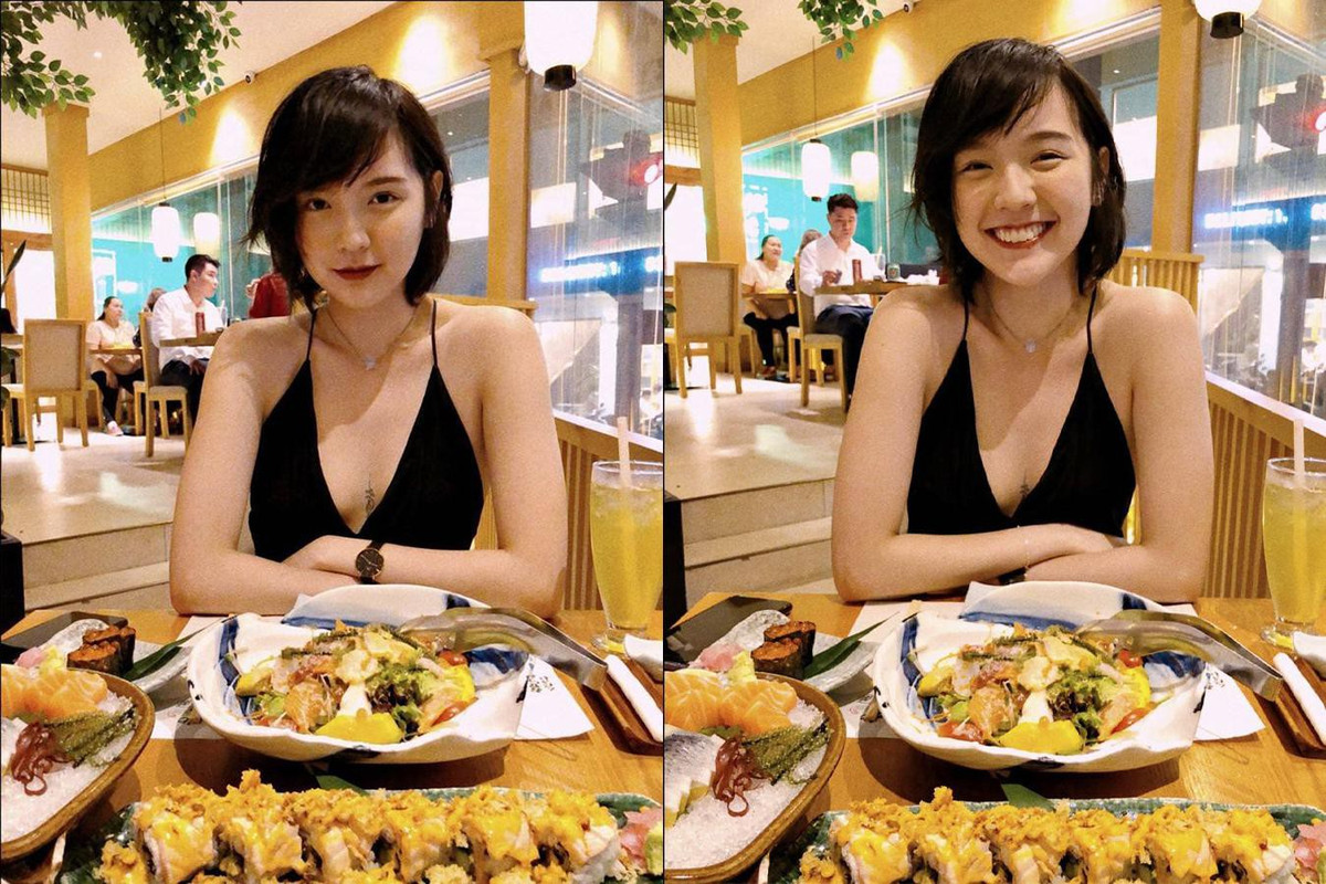 Ngoài đời, cô gái 9x có gu ăn mặc cá tính, gợi cảm khoe nét đẹp mang hơi hướng cổ điển.