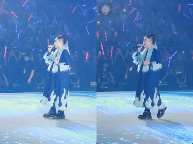 Chưa hết, Đức Phúc còn mặc chiếc áo lông dài quá gối và trang điểm khá đậm. Son môi đỏ cùng chân mày, mí mắt được kẻ điệu đà khiến nhìn từ đằng xa, Đức Phúc trông như 1 cô gái. Đây không phải lần đầu tiên Đức Phúc xuất hiện trước công chúng với ngoại hình khác lạ. 