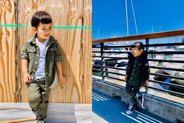 Bà xã Đan Trường chia sẻ, cô thường mua cho con những bộ trang phục đắt đỏ đến từ các thương hiệu như Gucci, Moschino và Burberry. Ngoài ra, tủ giày của cậu bé còn lên đến 40 đôi đến từ các nhà mốt lớn khác.