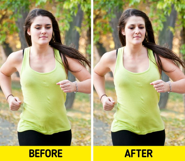 Chạy bộ: Chạy bộ giúp đốt cháy chất béo nhưng cũng đồng thời làm mất mô mỡ, khiến da có nếp nhăn sâu. Chưa kể, chạy bộ ngoài trời nhiều giờ mà không có biện pháp chống nắng phù hợp có thể khiến da bị tổn thương bởi ánh nắng mặt trời. Nếu bạn thường chạy bộ ngoài trời, nên sử dụng kem chống nắng không thấm nước vì mồ hôi làm giảm mức độ bảo vệ của kem chống nắng nhanh hơn.