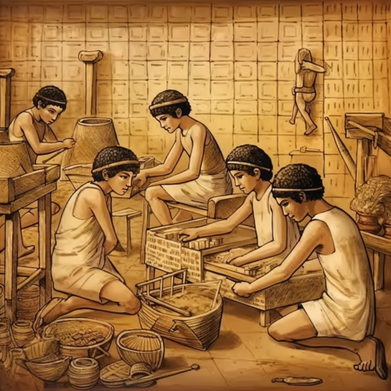 Tầng lớp nô lệ làm các công việc nặng nhọc trong lĩnh vực nông nghiệp, nấu ăn, dọn dẹp nhà cửa, sản xuất đồ thủ công, mĩ nghệ, tham gia xây dựng nhà cửa, đường xá...