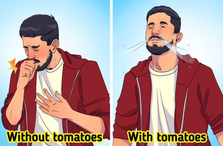 8. Tốt cho phổi: Đặc tính chống oxy hóa của lycopene có thể giúp kiểm soát mức độ gốc tự do, bảo vệ cơ thể bạn chống lại các vấn đề về hô hấp. Cà chua chứa beta-carotene được biết là có tác dụng cải thiện chức năng phổi, làm chậm quá trình lão hóa phổi. Một số nghiên cứu thậm chí còn cho thấy, cà chua có thể phục hồi tổn thương phổi do hút thuốc gây ra. Ảnh: BS