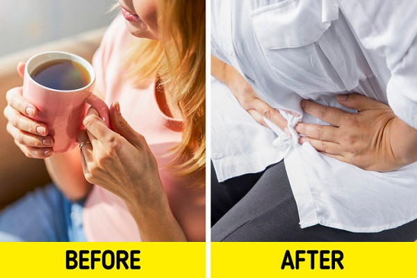 2. Có thể khiến bạn khó chịu trong dạ dày: Do cà phê có tính axit, loại thực phẩm này kích thích niêm mạc dạ dày và gây ra cơn co thắt, có thể dẫn tới tiêu chảy. Ảnh: BrightSide.
