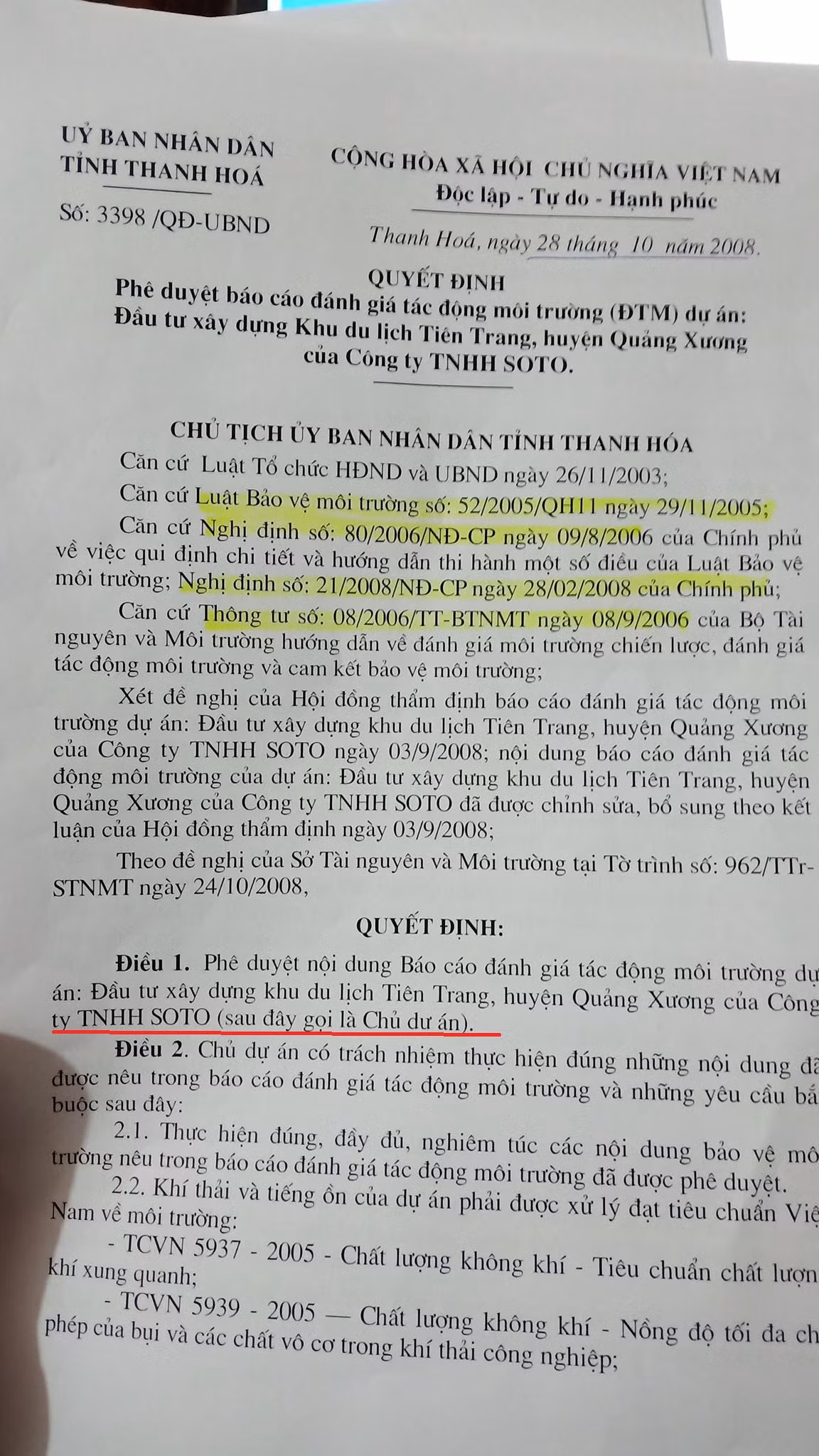 Thanh Hoa xoa rung phong ho lam du lich: Giao du an cho cong ty 