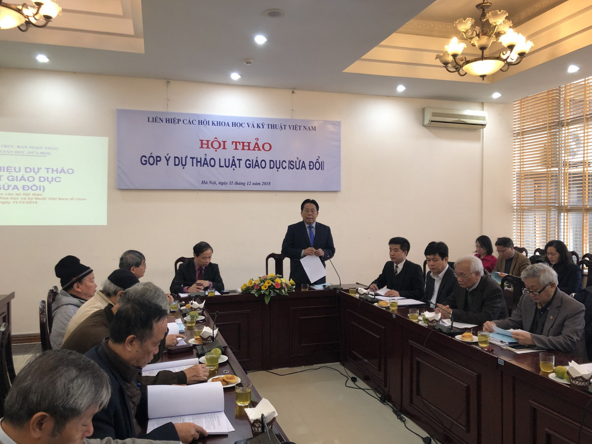 Lien Hiep hoi Viet Nam to chuc Hoi thao Gop y Du thao Luat Giao duc sua doi