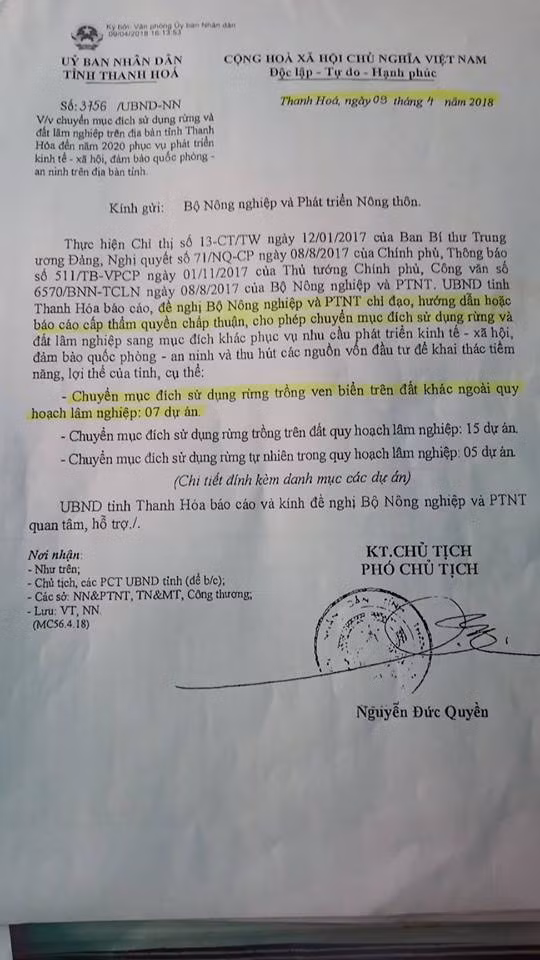 Thanh Hoa xoa rung phong ho lam du lich: PCT tinh noi “Bo NN&PTNT cho phep” xoa rung phong ho?-Hinh-2