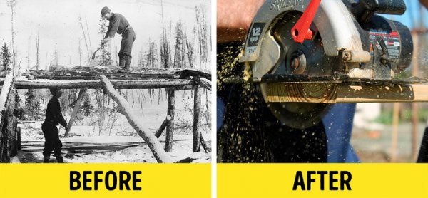 1. Cưa tròn: Cưa tròn do Tabitha Babbitt phát minh và sử dụng đầu tiên thay cho một chiếc cưa truyền thống. Năm 1813, cô làm một nguyên mẫu và gắn nó vào bánh xe.