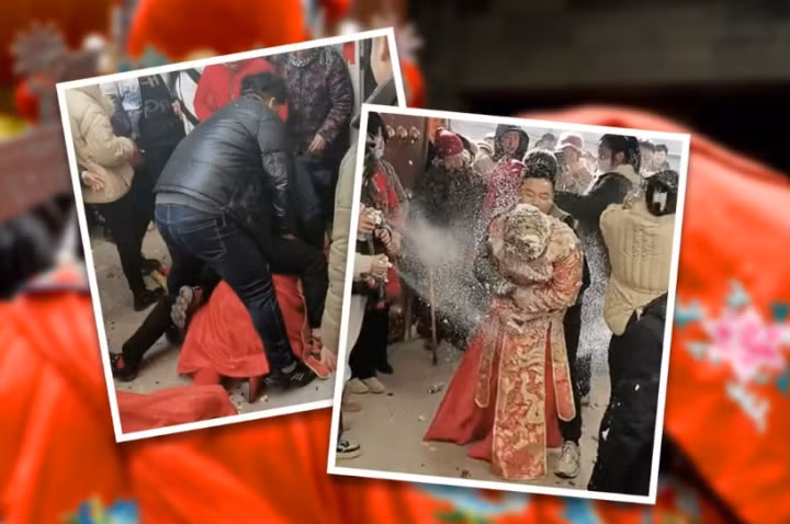 Dan mang TQ phan no vi dam cuoi bao luc, co dau bi quay roi