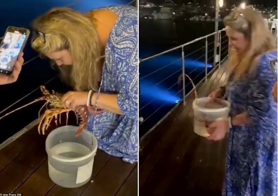 Du khach goi tom hum gia hon 5 trieu roi tha xuong bien