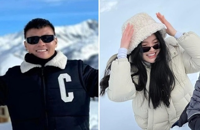 Ban gai Quang Hai vui ve quay clip truoc cong nha ban trai-Hinh-4