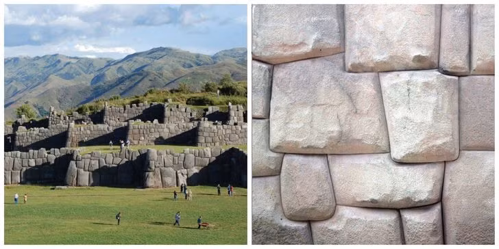 Đền thờ Saksaywaman, Peru: Đây là một công trình bao gồm nhiều khối đá xếp chồng lên nhau một cách hoàn hảo khiến 1 tờ giấy cũng không thể lọt qua. Điều đặc biệt nằm ở chỗ, để xây dựng đền thờ này những người cổ đại không dùng đến vôi, vữa và thậm chí là không có một chất kết dính nào giữa những viên đá. Đến tận bây giờ, cách thức để xây dựng lên khu đền thờ này vẫn các nhà khoa học đau đáu tìm kiếm.