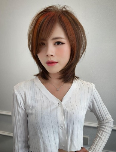  Kiểu tóc Hornbill (Hồng hoàng) – Sự cuốn hút tinh tế: Mái tóc phù hợp với mọi khuôn mặt, giúp làm tăng chiều dài khuôn mặt. Kiểu tóc layer tròn lỡ là một kiểu tóc thú vị và sáng tạo, giúp tạo ra một diện mạo cá nhân độc đáo và quyến rũ. Đặc điểm chính của kiểu tóc này là sự mềm mại và phồng tròn nhẹ, tạo thêm thể tích và độ dày cho tóc, giúp mái tóc trở nên nổi bật, quyến rũ.