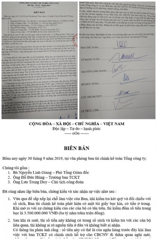Vu 3,5 ty dong bo quen trong ket sat cong ty PVTrans: Bo Cong an vao cuoc