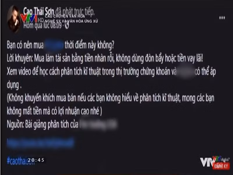 Lùm xùm Cao Thái Sơn quảng cáo tiền ảo cũng lên sóng trên VTV.