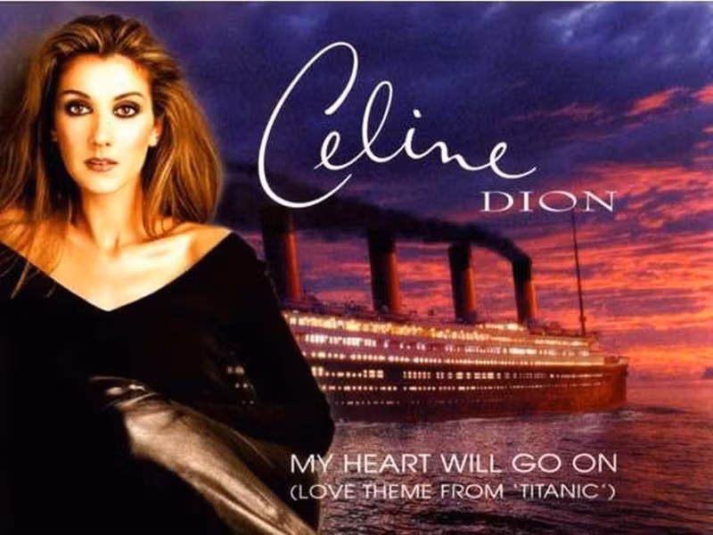 Bài hát nhạc phim “Titanic” - “My heart will go on” do Celine Dion thể hiện là bản hit thành công nhất trong sự nghiệp của nữ danh ca và là một trong những đĩa đơn bán chạy nhất mọi thời đại.
