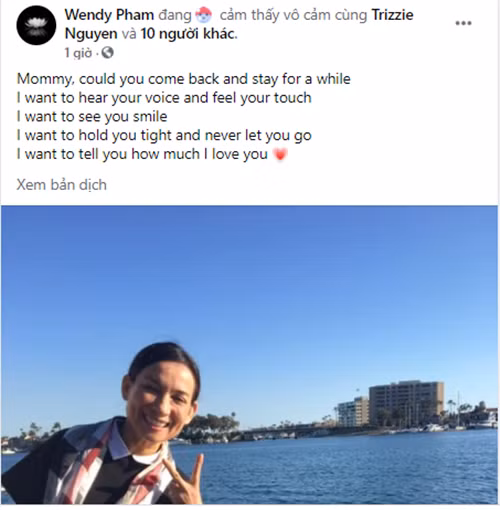 Con gai ruot cua Phi Nhung viet loi tien biet day xot xa