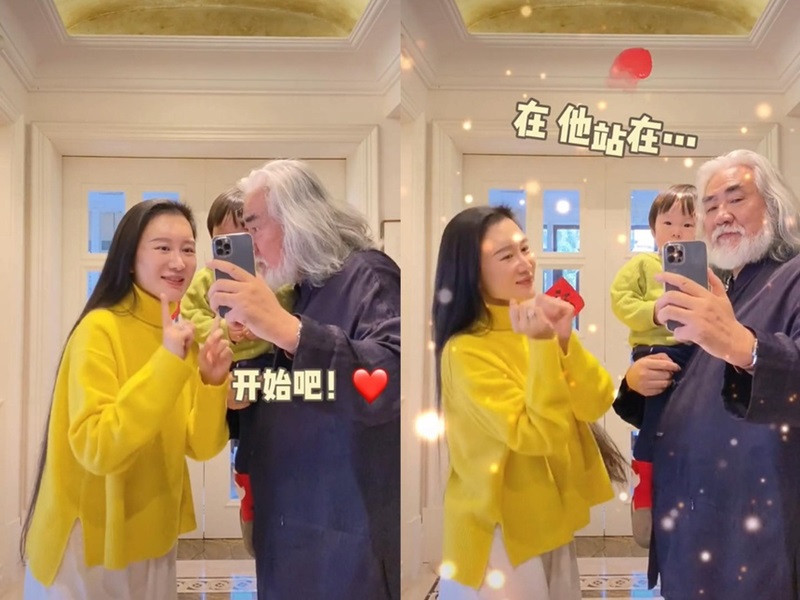 Hình ảnh đời thường hạnh phúc bên vợ con thường xuyên được Trương Kỷ Trung chia sẻ trên trang cá nhân. Ảnh: Zing