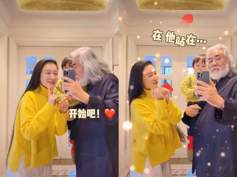 Hình ảnh đời thường hạnh phúc bên vợ con thường xuyên được Trương Kỷ Trung chia sẻ trên trang cá nhân. Ảnh: Zing