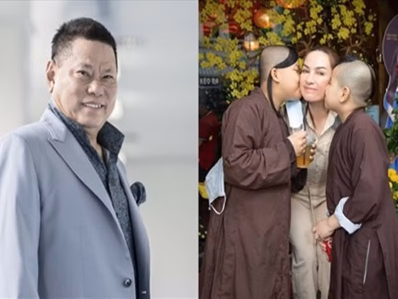 Mới đây, trong cuộc phỏng vấn với Dân Việt, tình cũ của Ngọc Trinh bất ngờ tiết lộ, ông nợ 3 tỷ USD. "Bây giờ, tôi “nợ nần như chúa chổm”, bị lọt khỏi danh sách 400 tỷ phú ở Mỹ, từ một vị tỷ phú đứng thứ 148 với tài sản 3 tỷ 8 USD, bây giờ tôi nợ 3 tỷ USD và không còn là tỷ phú nữa", ông Hoàng Kiều nói. Tuy nợ nần, ông vẫn hứa lo cho 23 người con nuôi của Phi Nhung và tiếp tục làm từ thiện. Ảnh: Lao động