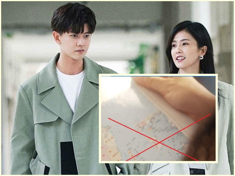 Mới đây, nhiều khán giả tinh ý phát hiện phim “Một đời một kiếp” có “đường lưỡi bò”. Cụ thể, ở tập 13, nhân vật Thời Nghi (Bạch Lộc đóng) đi máy bay sang Đức, cô cầm xem hình bản đồ có “đường lưỡi bò”. Ảnh: Lao động, Thế giới điện ảnh