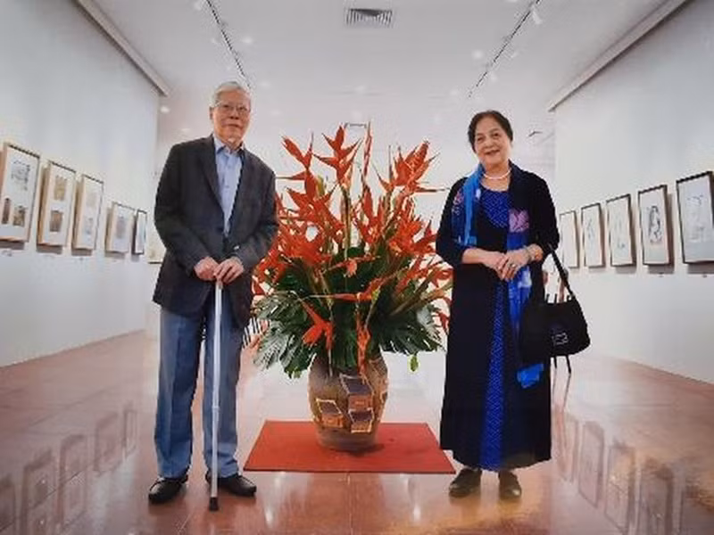 “Bốn con lần lượt ra đời, 3 gái, một trai thời bao cấp vất vả thiếu thốn, ăn không đủ ăn, mặc không đủ mặc nhưng hai vợ chồng cảm thấy cuộc đời vẫn rất vui, động viên nhau vượt lên tất cả để nuôi dạy con”, nghệ sĩ Ngọc Lan hồi tưởng. Ảnh: An ninh thủ đô