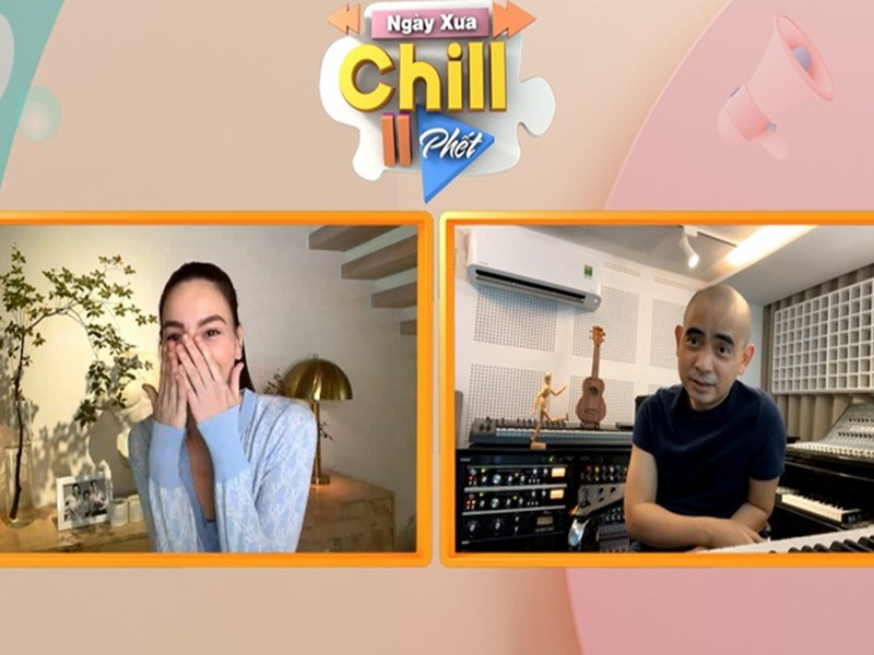  Hà Hồ và tình cũ còn có đoạn trò chuyện hài hước. Cụ thể, khi được yêu cầu kể kỷ niệm khó quên cùng nhạc sĩ Đức Trí, cô nói: "Em phải hỏi trước anh Trí, cẩn thận không anh bị nhốt luôn trong phòng ấy mà không được ra ăn cơm". Đáp lại, Đức Trí cho hay: "Đời này anh đã dám lấy vợ rồi thì anh không sợ gì cả. Chuyện đáng sợ nhất mình đã dám làm rồi". Ảnh: VTV