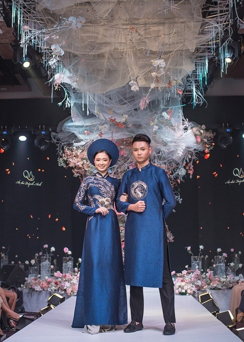 Ngoài chiều cao, Đức Huy còn thừa hưởng năng khiếu catwalk từ mẹ. Ảnh: Vietnamnet