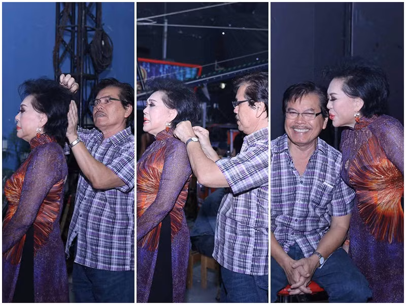 "Gần như ông ấy sống cho tôi nhiều hơn tôi sống cho chính bản thân. Đến cả chiếc áo dài đi diễn, thậm chí phấn son, ông ấy cũng mua cho vợ. Một lần nữa cảm ơn ông rất nhiều vì đã là chồng của Giao Linh", “nữ hoàng sầu muộn” chia sẻ. Ảnh: Khám phá