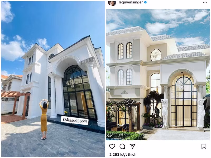 Hậu ly hôn, nữ hoàng phòng trà bắt tay vào xây dựng biệt thự mới. Nơi ở của cô phủ tông trắng chủ đạo, có sân vườn, hồ bơi, nội thất sang trọng.