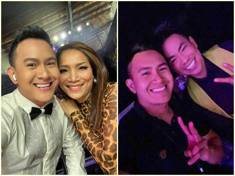 Thành Vinh thân thiết với nhiều nghệ sĩ Việt hoạt động tại Mỹ.