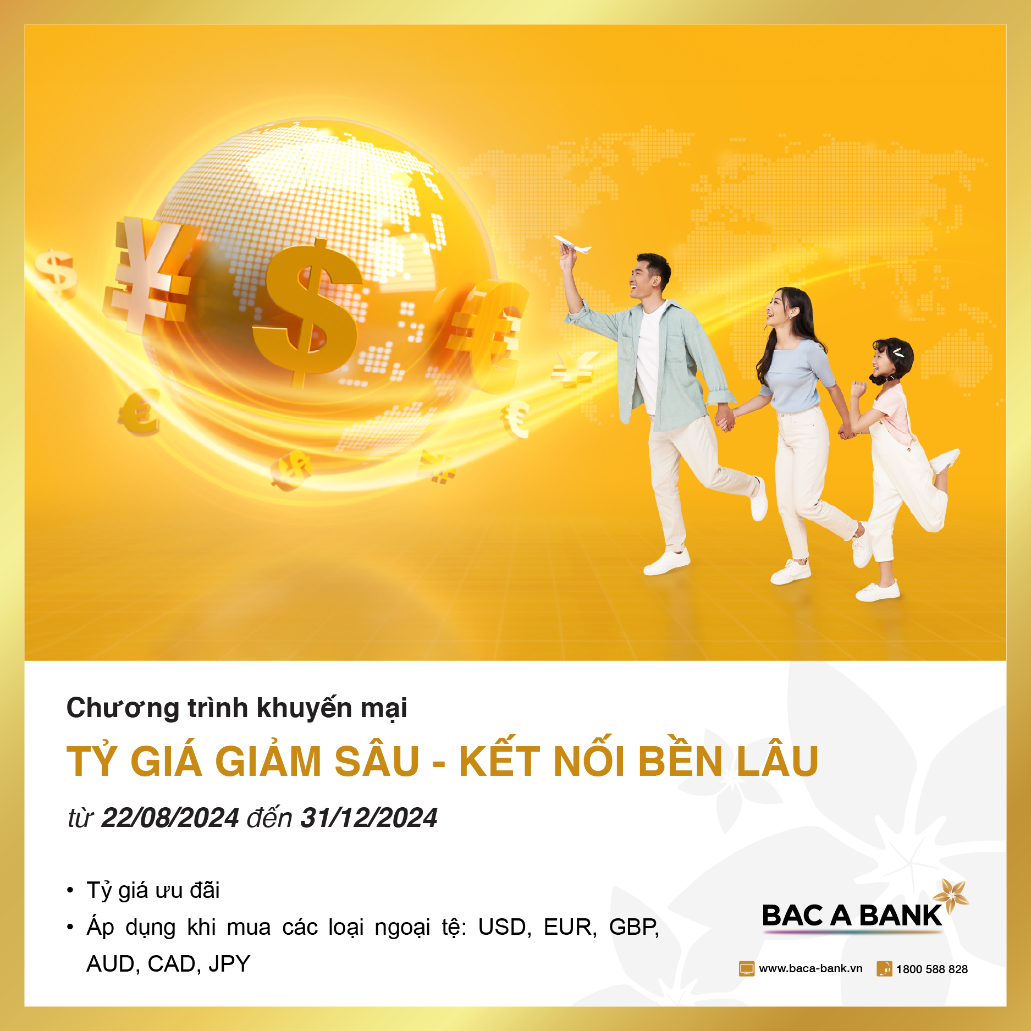 Bac A Bank uu đăi tỷ giá cho khách hàng mua ngoại tệ Bac A Bank uu dai ty gia cho khach hang mua ngoai te