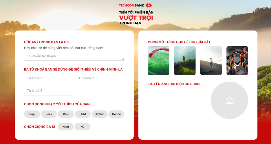 Techcombank ket hop cung AI tao nen hang nghin bai hat co vu “phien ban vuot troi trong ban“