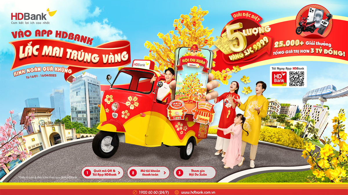 Trải nghiệm số hóa đón Xuân 2025 cùng ngàn ưu đãi từ HDBank - Hình 2 Trai nghiem so hoa don Xuan 2025 cung ngan uu dai tu HDBank-Hinh-2