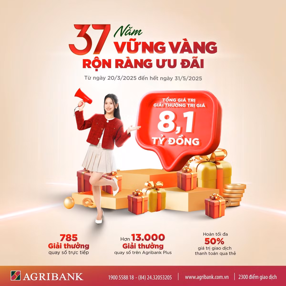 Agribank tri an khach hang voi hon 13.700 phan qua hap dan