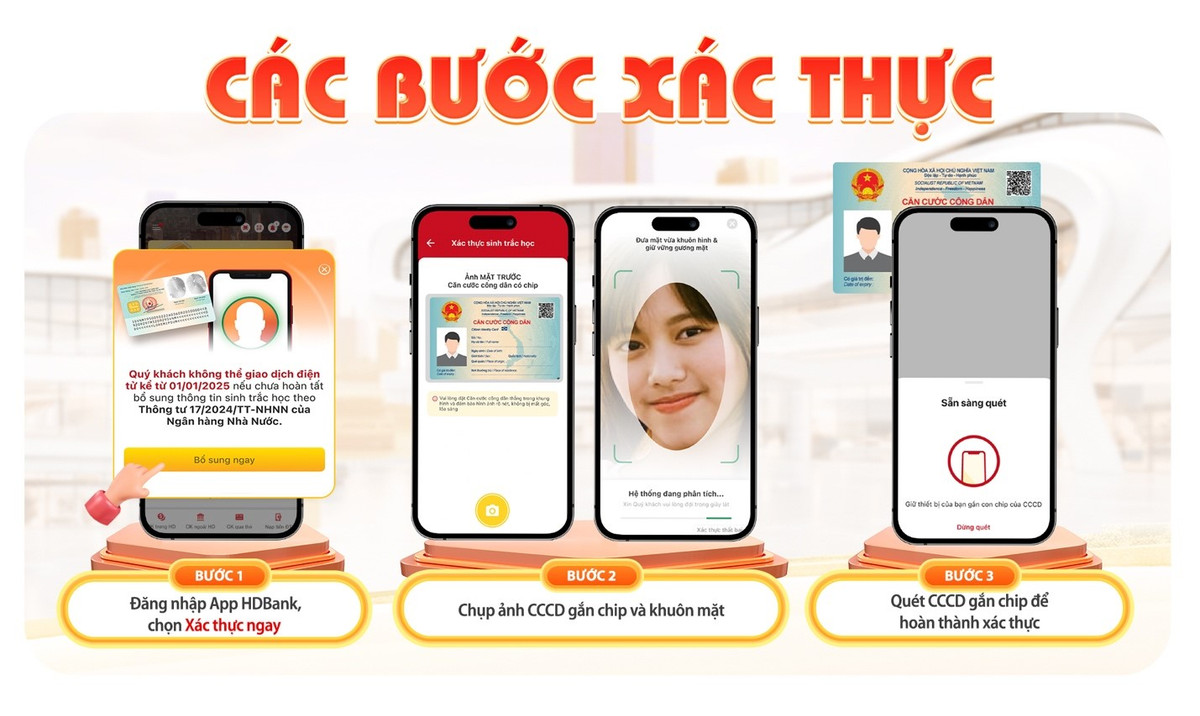 HDBank khuyến nghị khách hàng nhanh chóng bổ sung sinh trắc học HDBank khuyen nghi khach hang nhanh chong bo sung sinh trac hoc