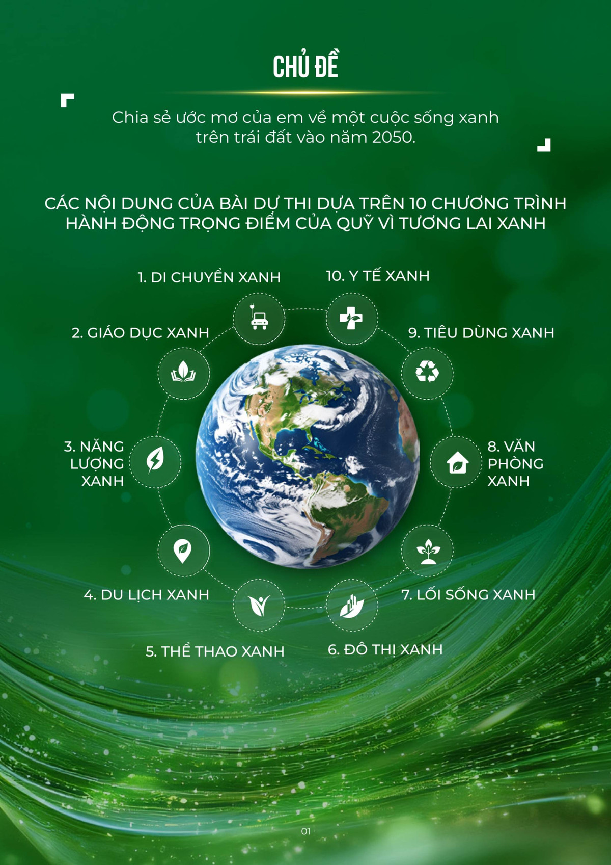 Phat dong cuoc thi “gui tuong lai xanh 2050“ lan toa thong diep xanh