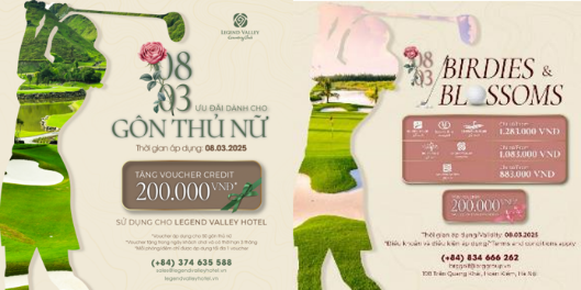 Khách sạn Legend Valley chào đón phái đẹp 8/3 tới với Hà Nam Khach san Legend Valley chao don phai dep 8/3 toi voi Ha Nam