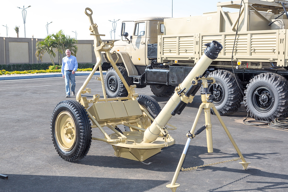 Súng cối hạng nặng 120mm được Ai Cập sản xuất theo mẫu TM-38 của Liên Xô. Nguồn ảnh: Marina Lystseva