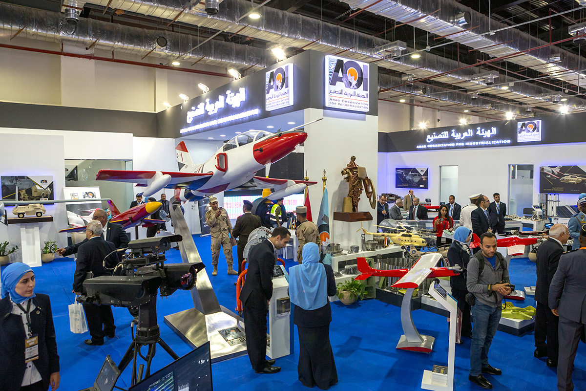 Khu trưng bày của Tổ chức công nghiệp quốc phòng Ả Rập - một tổ hợp công nghiệp quốc phòng liên kết thuộc hàng lớn nhất Ai Cập. Nguồn ảnh: Marina Lystseva
