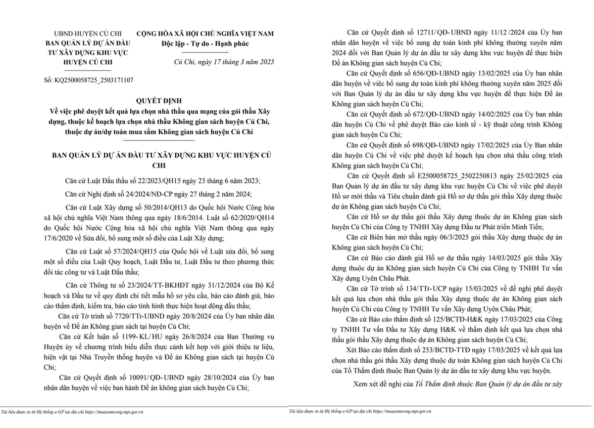 Cong ty Minh Tien thuc hien cong trinh Khong gian sach huyen Cu Chi