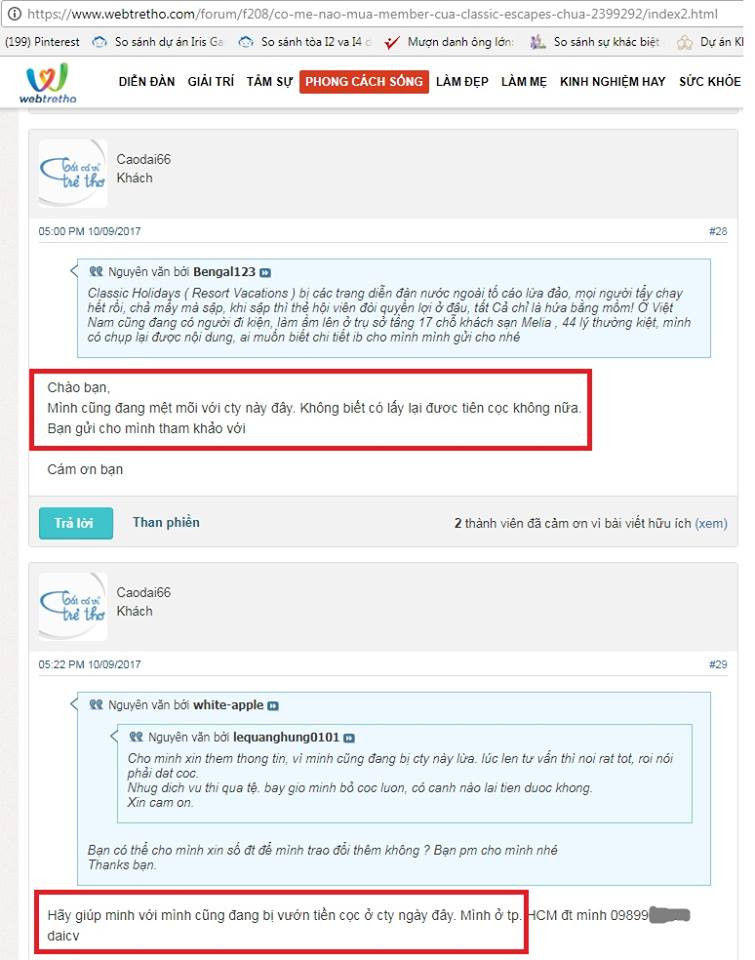 Resort Vacations noi gi sau khi bi nhieu khach to “lua dao”?