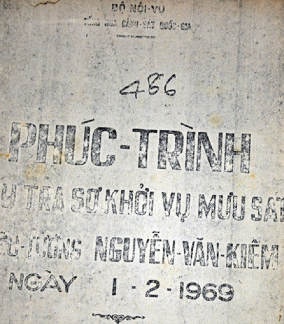 Hồ sơ ám sát Thiếu tướng Nguyễn Văn Kiểm.
