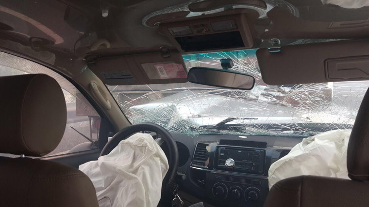 Hiện trường vụ tai nạn trên cao tốc HLD.