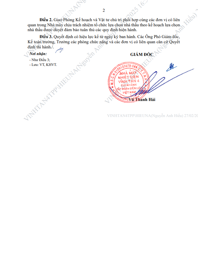 Nhiệt điện Vĩnh Tân 4: Biết gì về nhà thầu được chỉ định gói thầu hơn 15 tỷ - Hình 2 Nhiet dien Vinh Tan 4: Biet gi ve nha thau duoc chi dinh goi thau hon 15 ty-Hinh-2