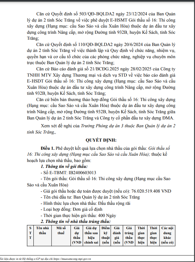 Soc Trang: Loai 5 doi thu, Cty xay dung DMA trung goi lam duong DT 932B-Hinh-2