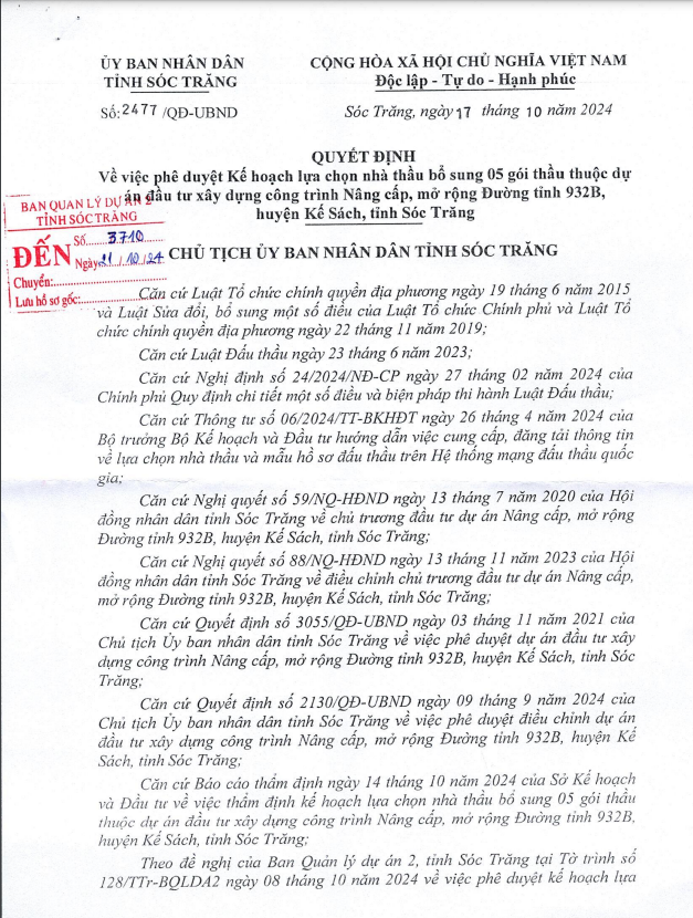 Soc Trang: Loai 5 doi thu, Cty xay dung DMA trung goi lam duong DT 932B-Hinh-5