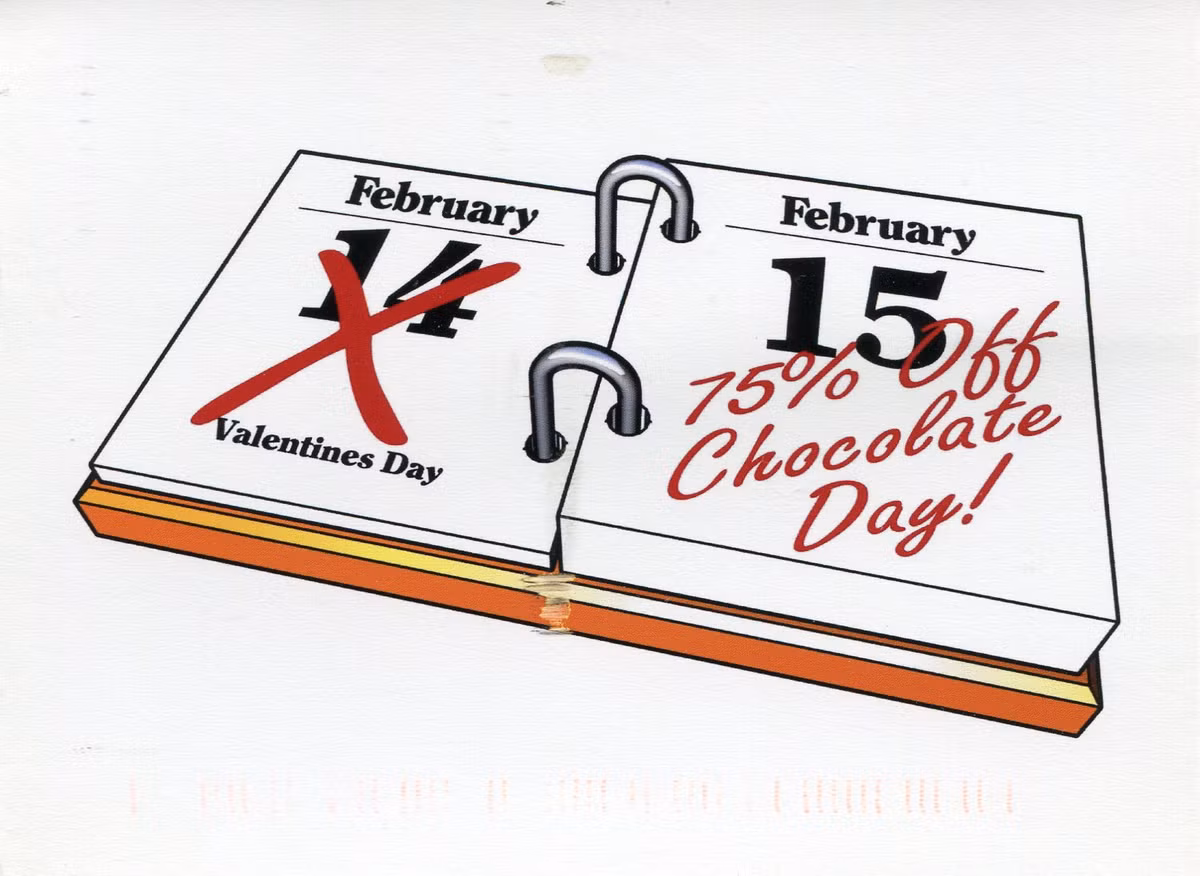 Socola ngày Valentine "chém" đứt cổ, hôm sau đã rẻ bèo.