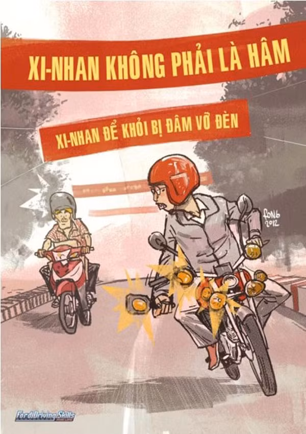 Nội dung tuyên truyền giao thông hài hước, dí dỏm.