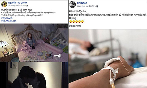 Năm 2019, Thu Quỳnh vướng nghi vấn ám chỉ Chí Nhân khi đăng ảnh Vũ trong “Về nhà đi con” ngoại tình. Còn Chí Nhân đăng status lạ bị cho là "đá xéo" Thu Quỳnh.